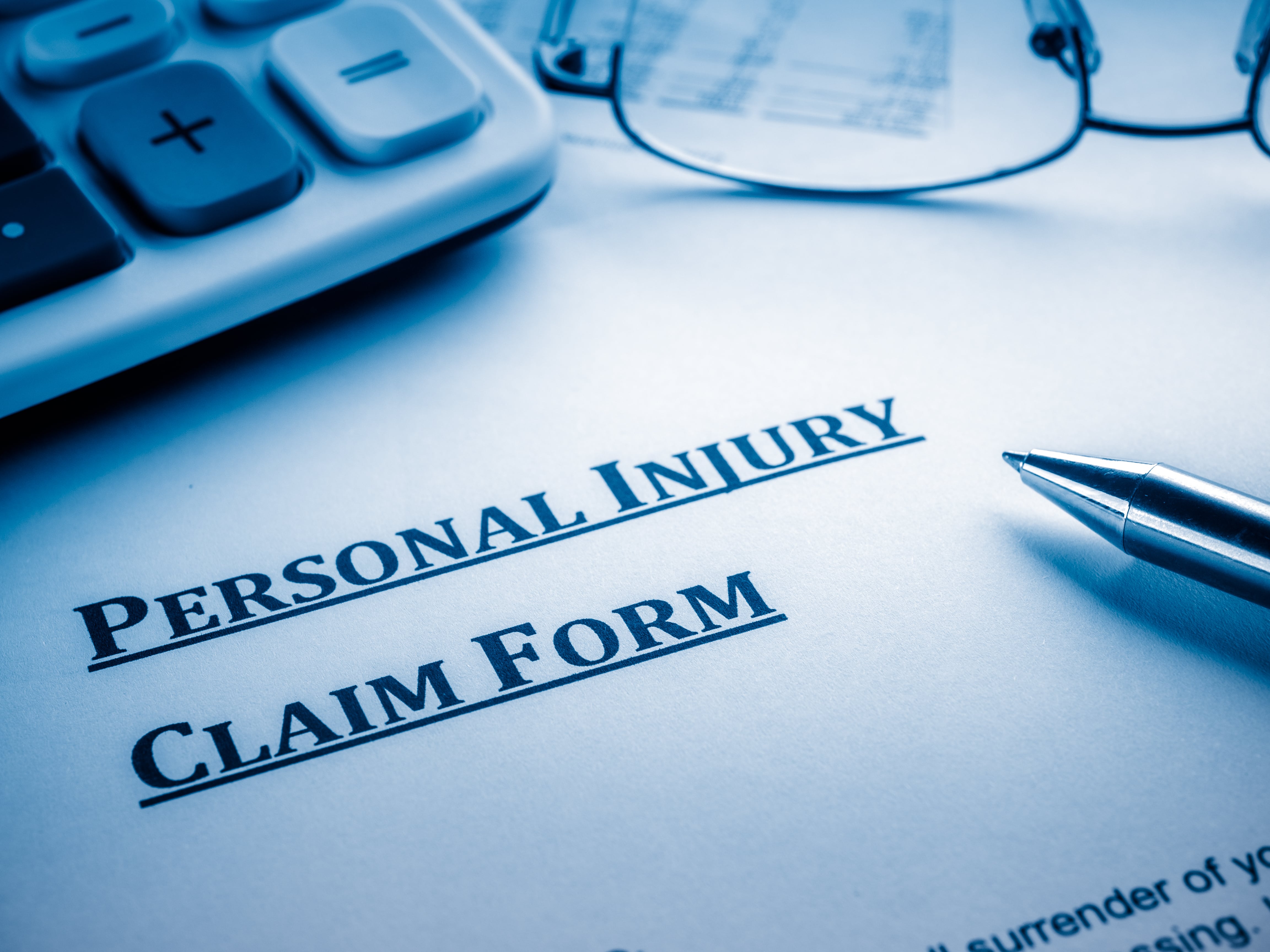 Personal injury claim form from our Middletown personal injury attorney